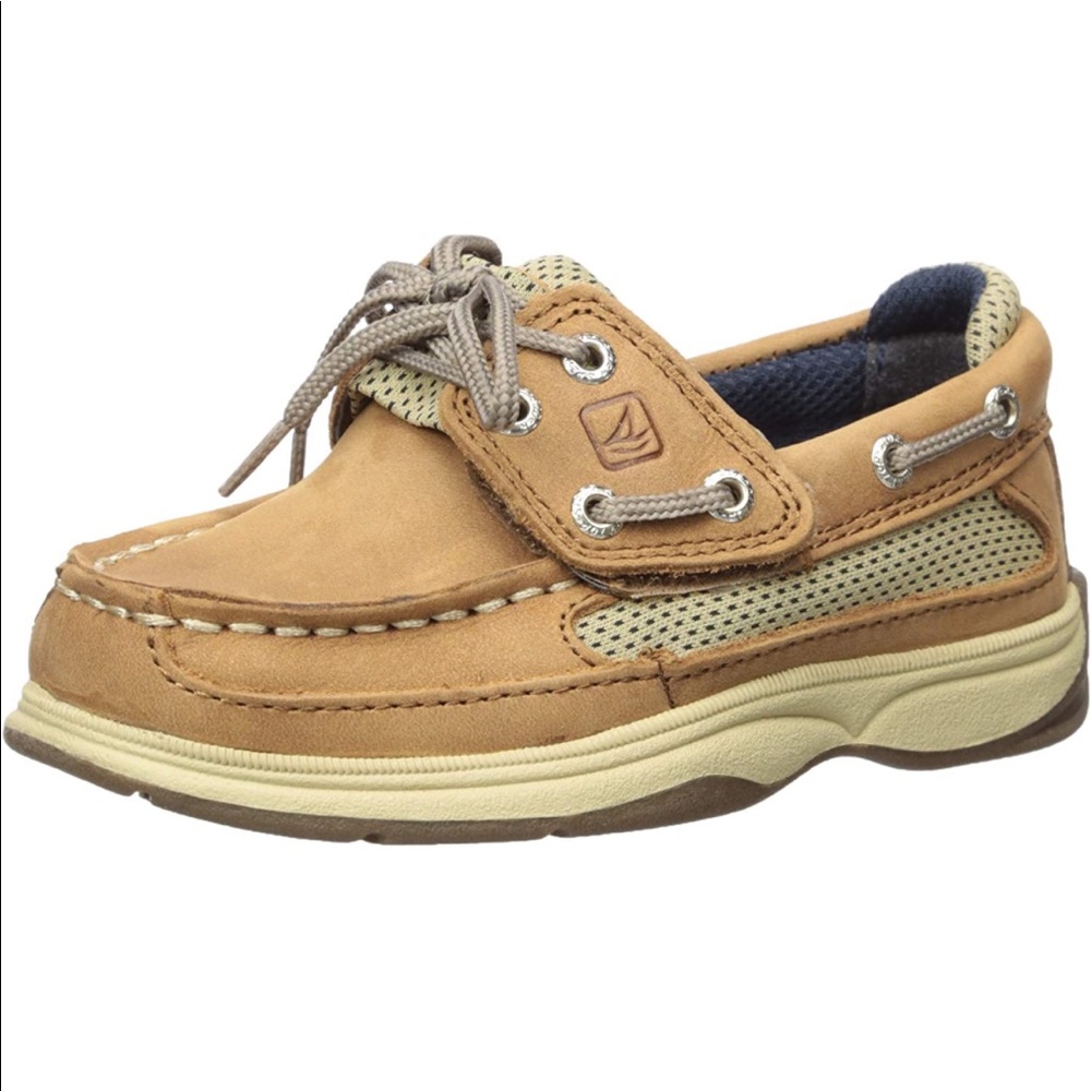 Sperry toddler boys girls lanyard boat shoes, size 8